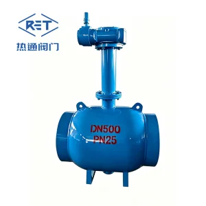 Fully Welded Gear Operated Direct Buried Ball Valve with Extended Stem